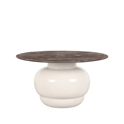Homestoreking Tavolino Dim - Crema - Legno di mango