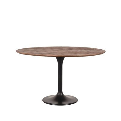 Homestoreking Mesa de comedor Otto - Espresso - Madera de mango - 130 cm