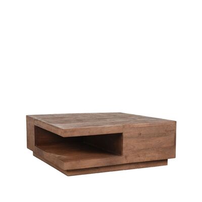 Mesa de centro cuadrada Homestoreking - Espresso - Madera de mango