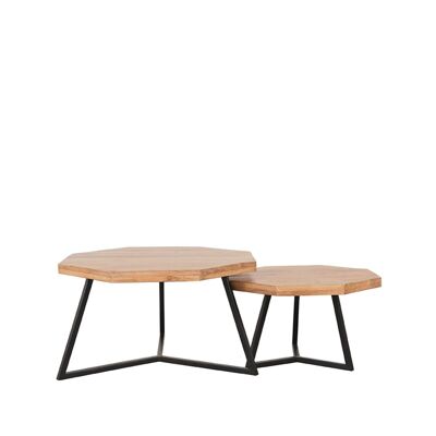 Figura de mesa de centro Homestoreking - Bruto - Madera de mango