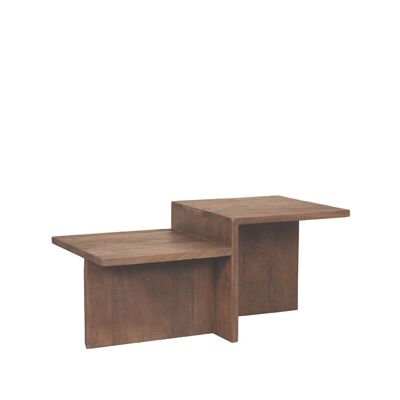 Mesa de centro Skip de Homestoreking, color espresso, madera de mango