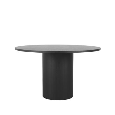 Mesa de comedor Homestoreking Oliva - Negro - Roble - 130 cm - Redonda