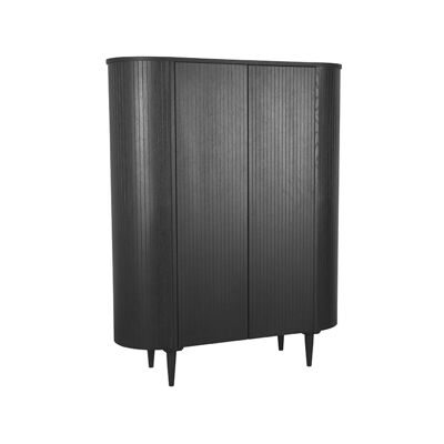 Homestoreking Storage cabinet Oliva - Black - Oak - 125 cm