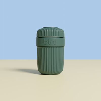 Tazza Bini verde scuro - riutilizzabile in materiale di origine biologica