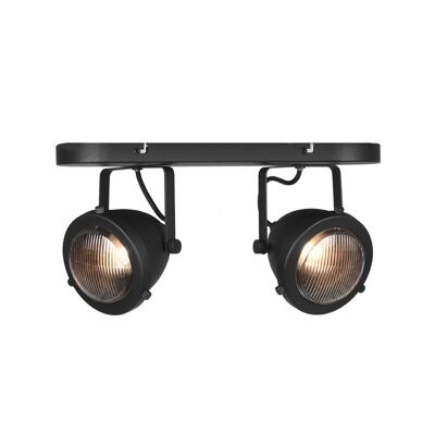 homestorecity Spot Moto led - Zwart - Metaal - 2 Lichts