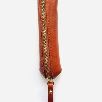 PENCIL CASE | ZOE - cognac