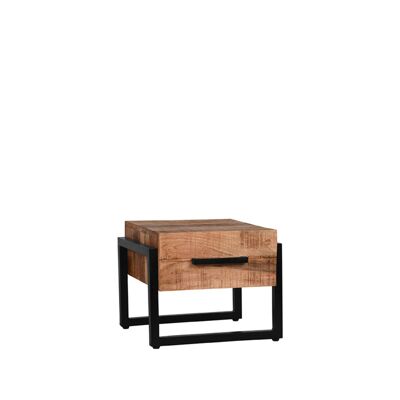 Homestorecity Salontafel Bolivia - Áspero - Mangohout - 50 cm