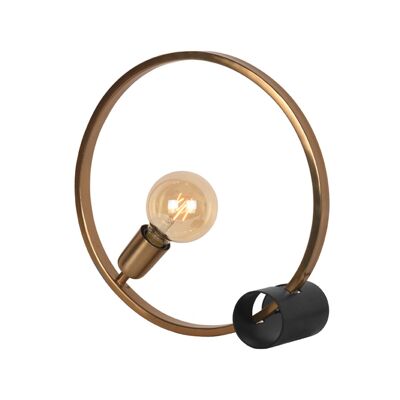 homestorecity Tafellamp Ring - Antiek goud - Metaal