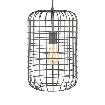 Homestorecity Lampe à suspension Solido - Noir - Métal - 1-Lichts