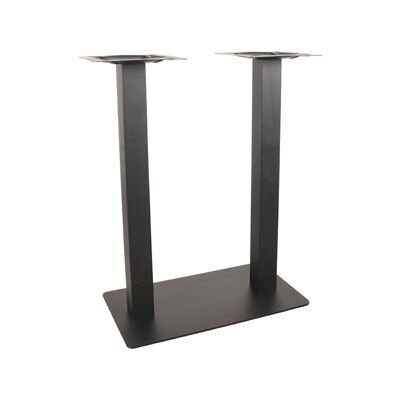 Homestorecity Bartafel Tafelpoot Dubbel - Noir - Metaal - Double - 92 cm