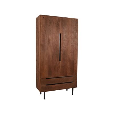 homestorecity Bergkast Rio - Espresso - Mangohout - 2-Deurs