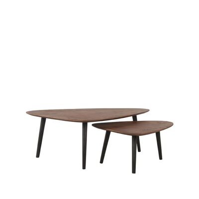 Homestorecity Salontafel Rock - Espresso - Mangohout