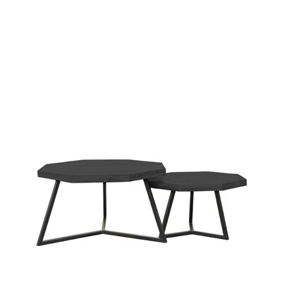 Homestorecity Figura Salontafel - Zwart - Mangohout
