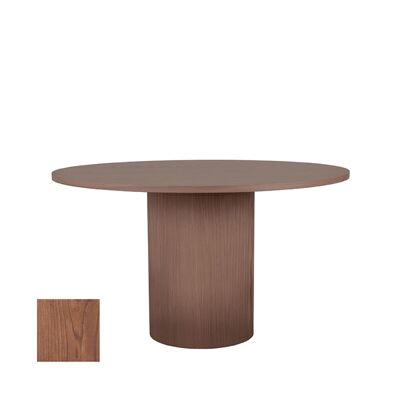 homestorecity Eetkamertafel Oliva - Walnoot - Eiken - 130 cm - Rond
