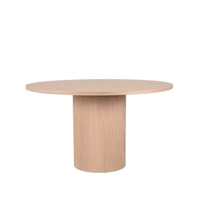 homestorecity Eetkamertafel Oliva - Naturel - Eiken - 130 cm - Rond