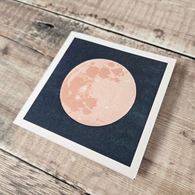 La Lune Rose - Single Square Greetings Card