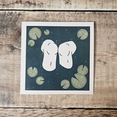 Pond Knees - Single Square Greetings Card