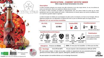 Bière rouge à la cerise BIO 🍒 invocation 33cl 4