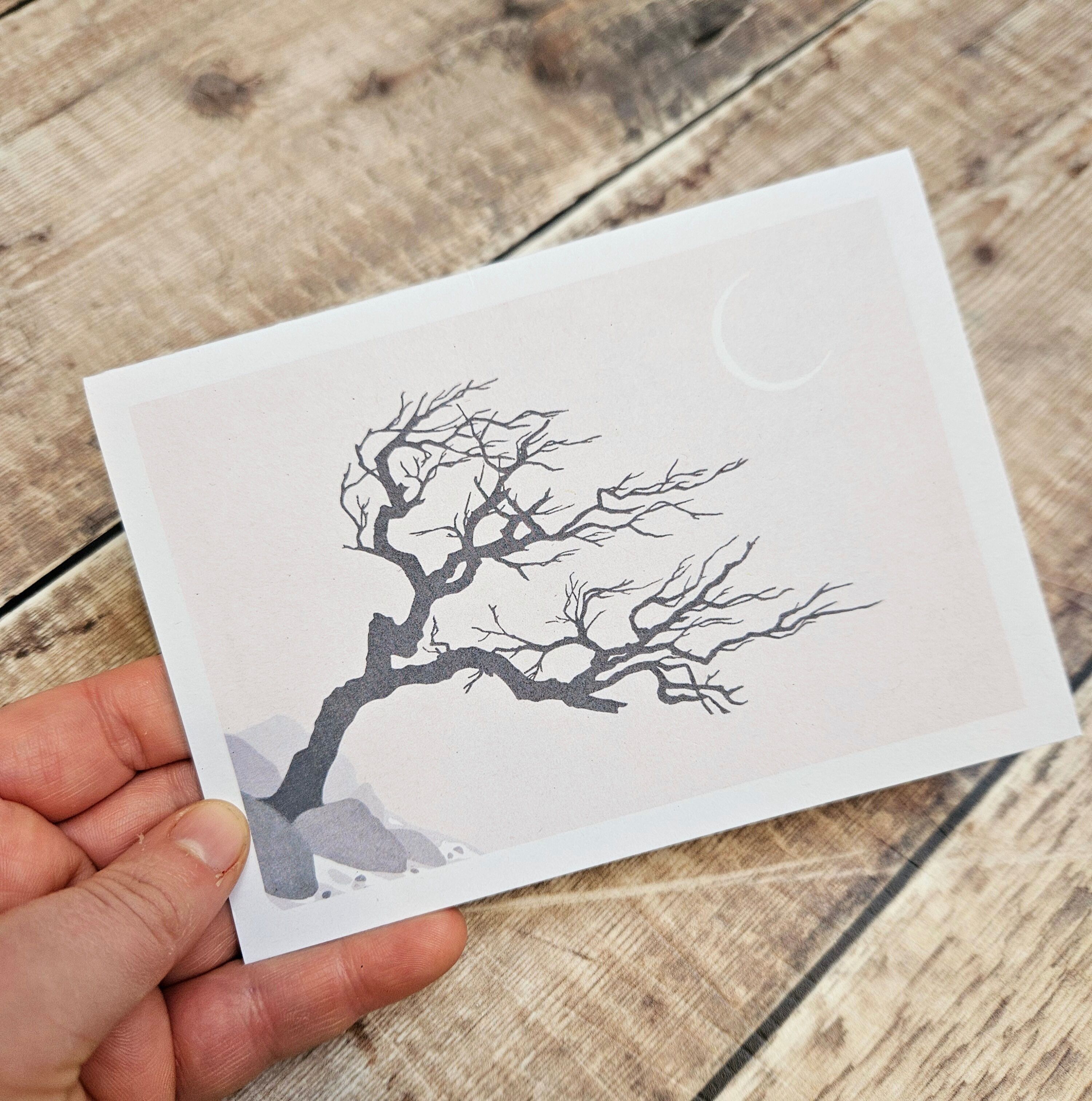 Aubépine d'hiver - Carte de vœux simple