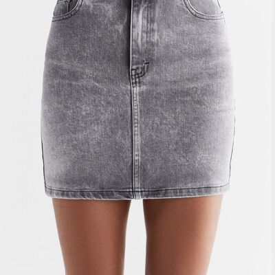 WA2010-163 | Falda vaquera para mujer - Gris hierro