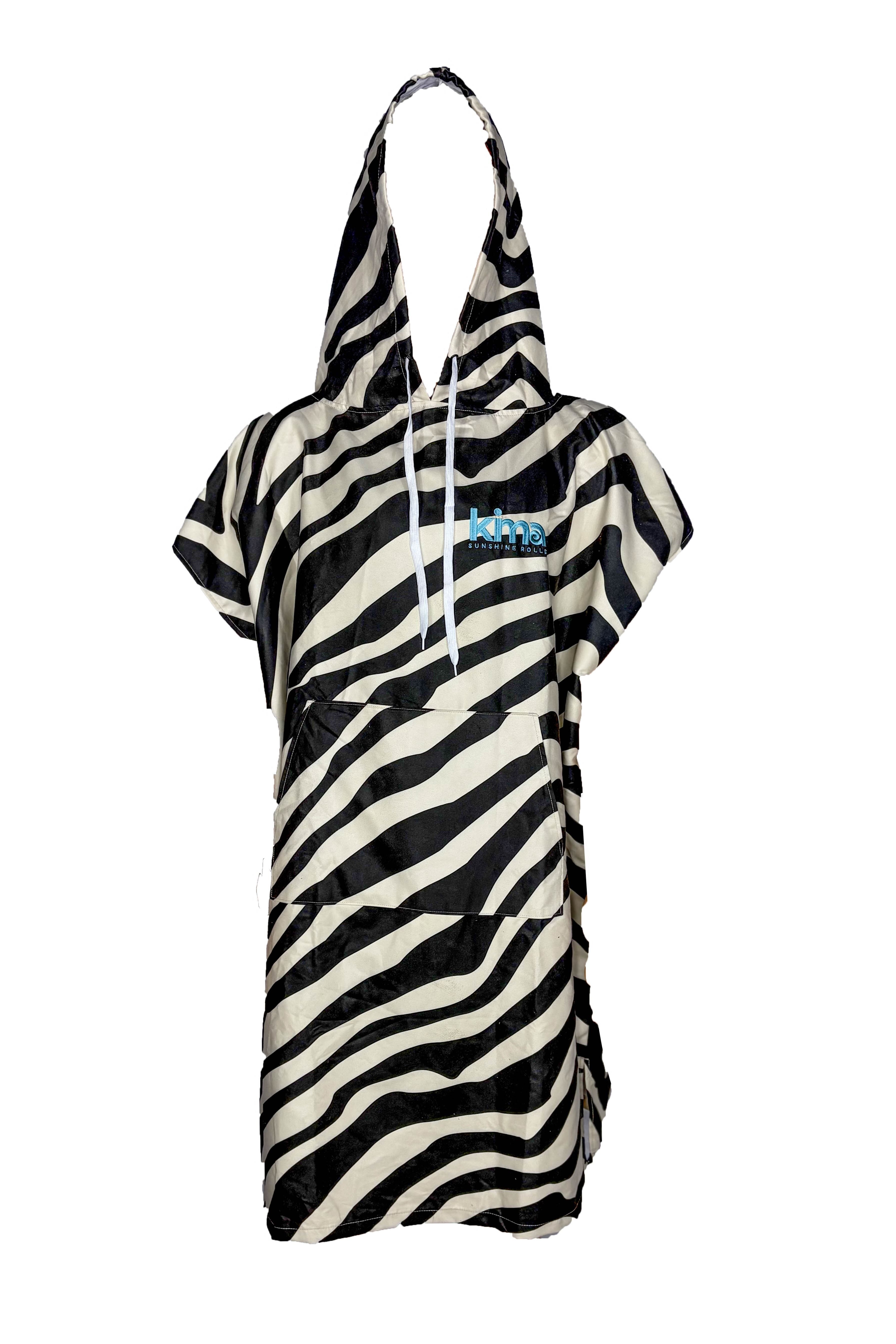 Mikrofaser-Surfponcho – Zebramuster