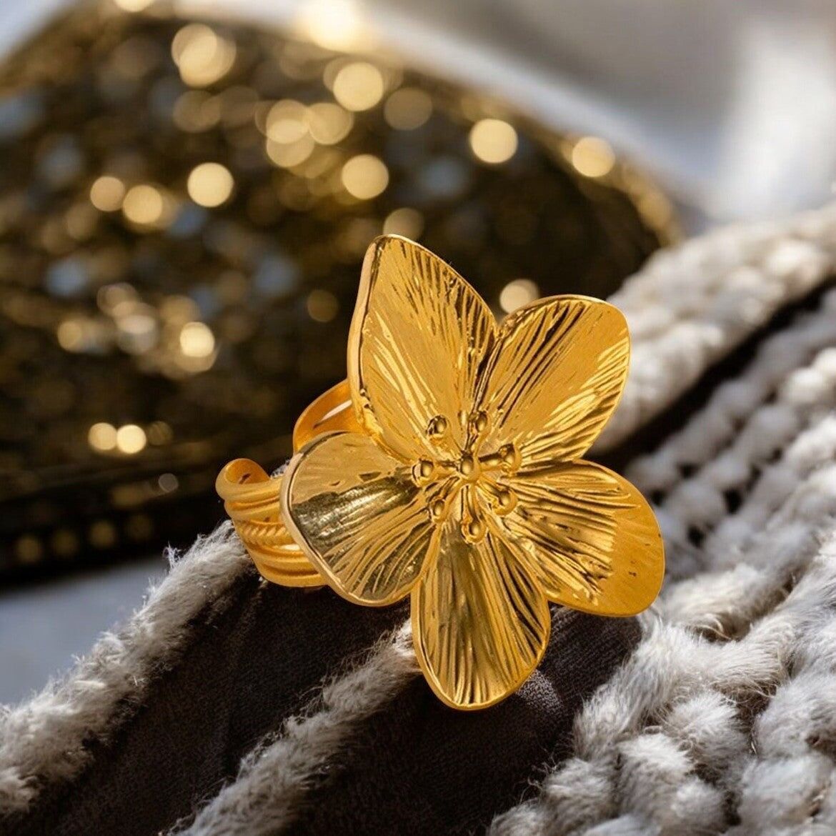 Bague "ELIXIR" adaptable en acier inoxydable émaillé