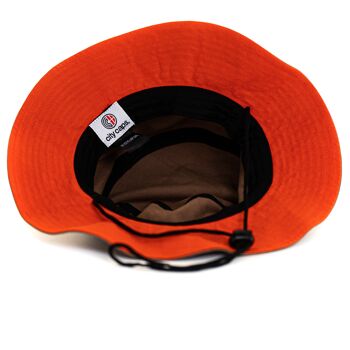 Chapeau Safari Marron Terre x Rouge Corail 6