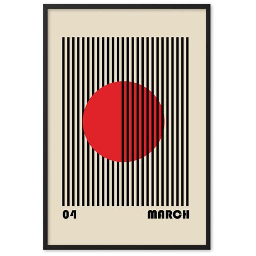 Bauhaus Red Deutschland Poster-50x70cm / 20x28"