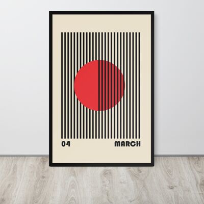 Poster Bauhaus rosso Germania-21x29,7 cm / 8x12"
