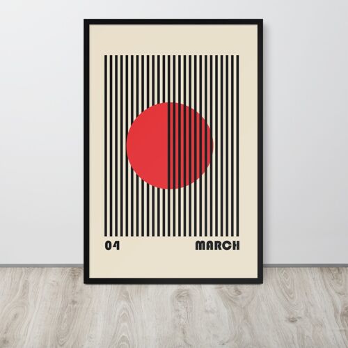 Bauhaus Red Deutschland Poster-70x100cm / 28x40"