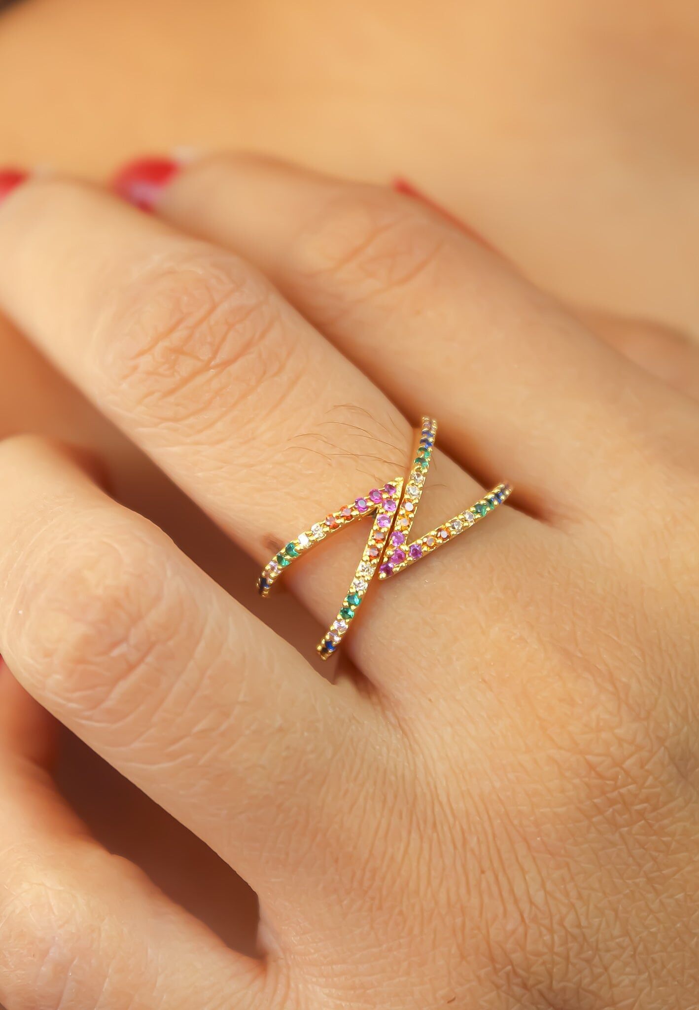 Goldener Malediven X-Ring