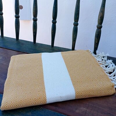 Fouta Playa Djerba Curry 100% algodon