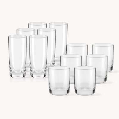 Glasses set of 12 370 ml and 450 ml
