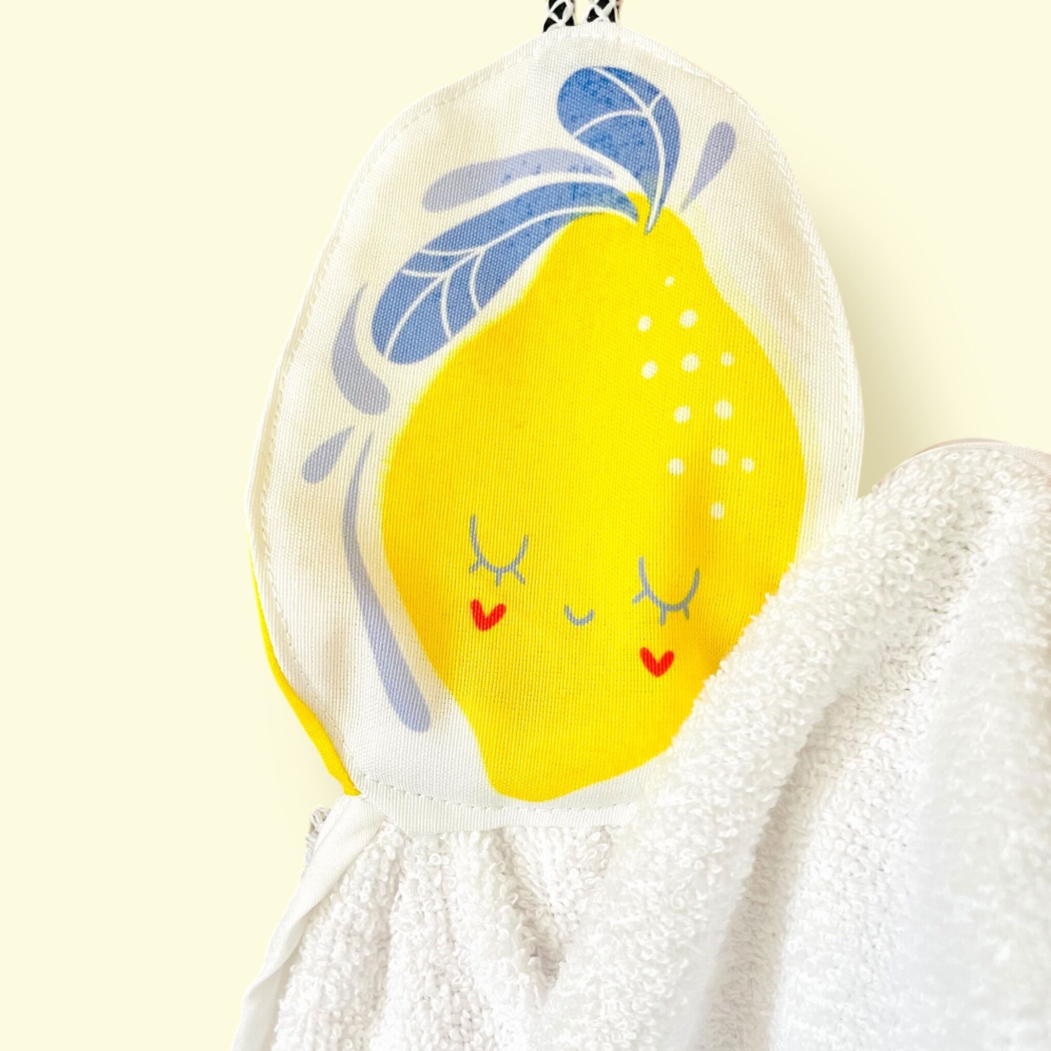 Süßes Handtuch in Zitronenform, verspieltes Geschirrtuch