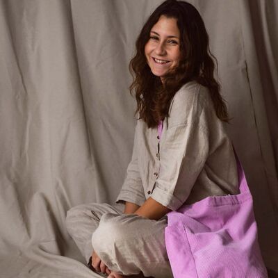 Sac Mati en velours côtelé - Violet