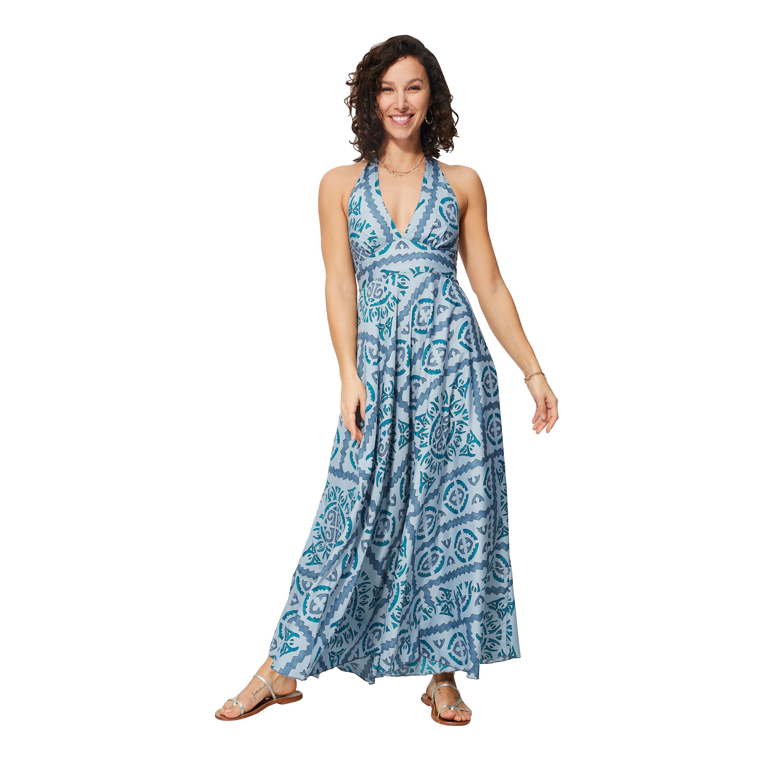 LANGES ÄRMELLOSES SOMMERKLEID MBM0001F