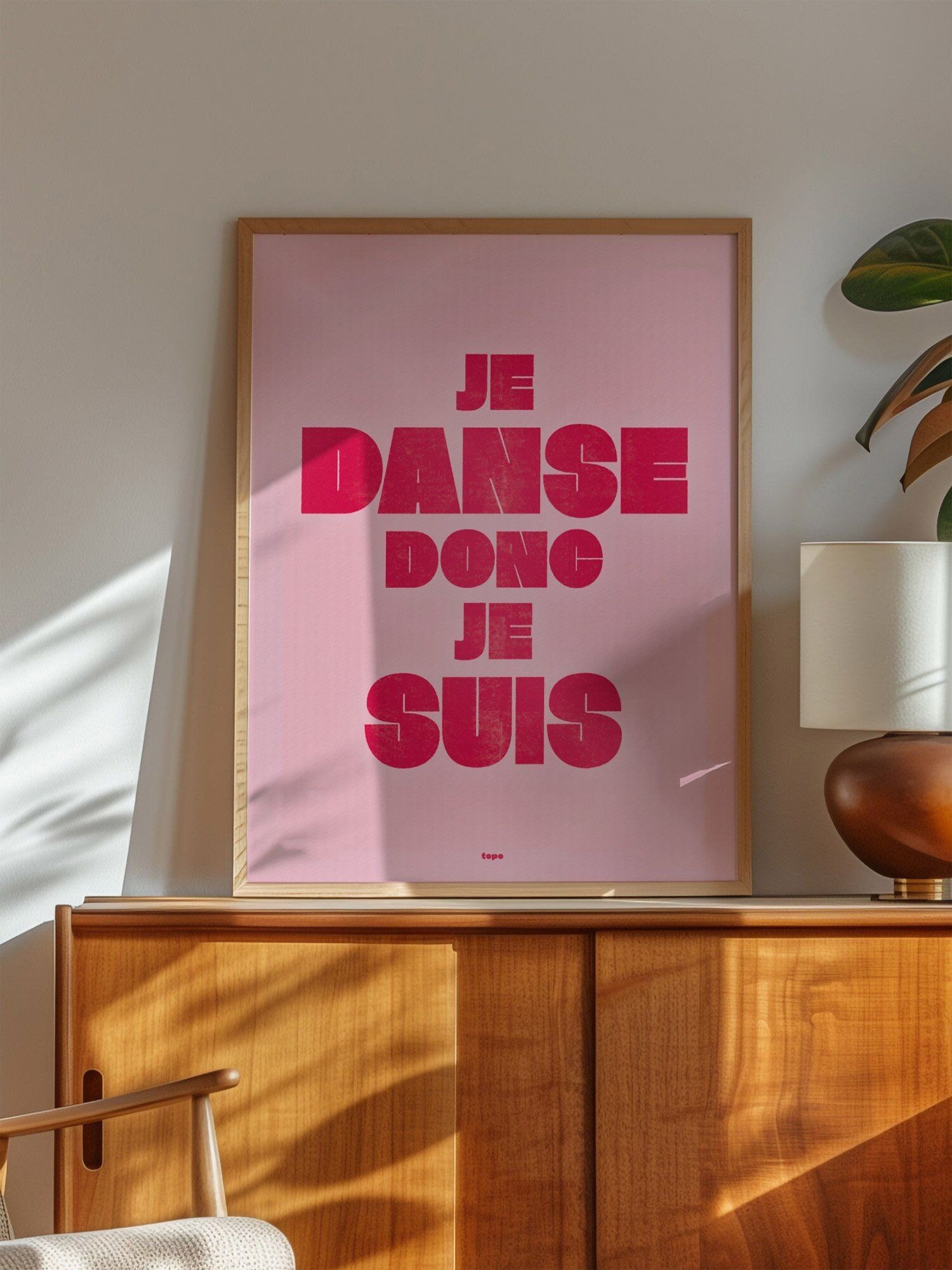 Je danse donc je suis | Affiche typographique