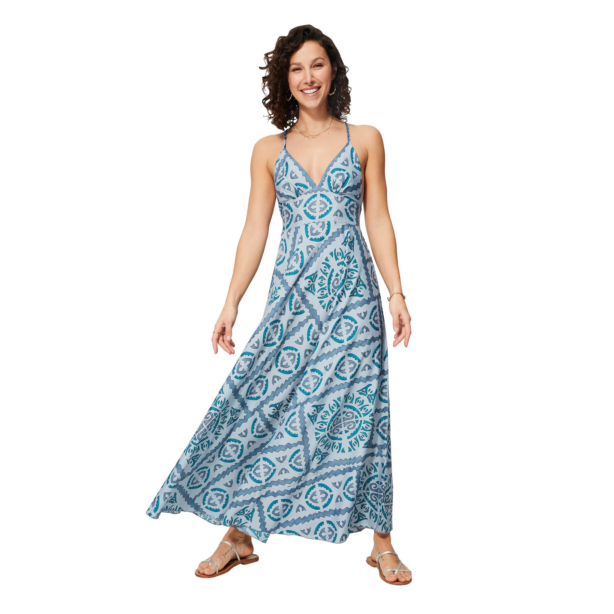 LANGES ÄRMELLOSES SOMMERKLEID MBM0002F