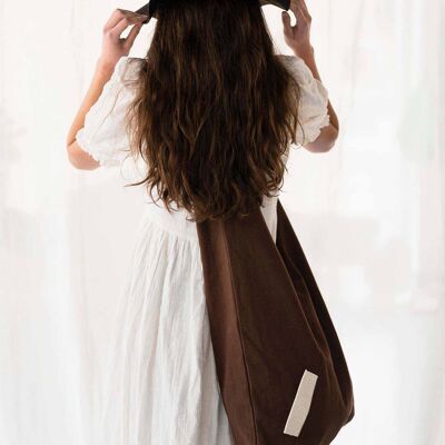 Sac en toile triangulaire surdimensionné Tira - Marron