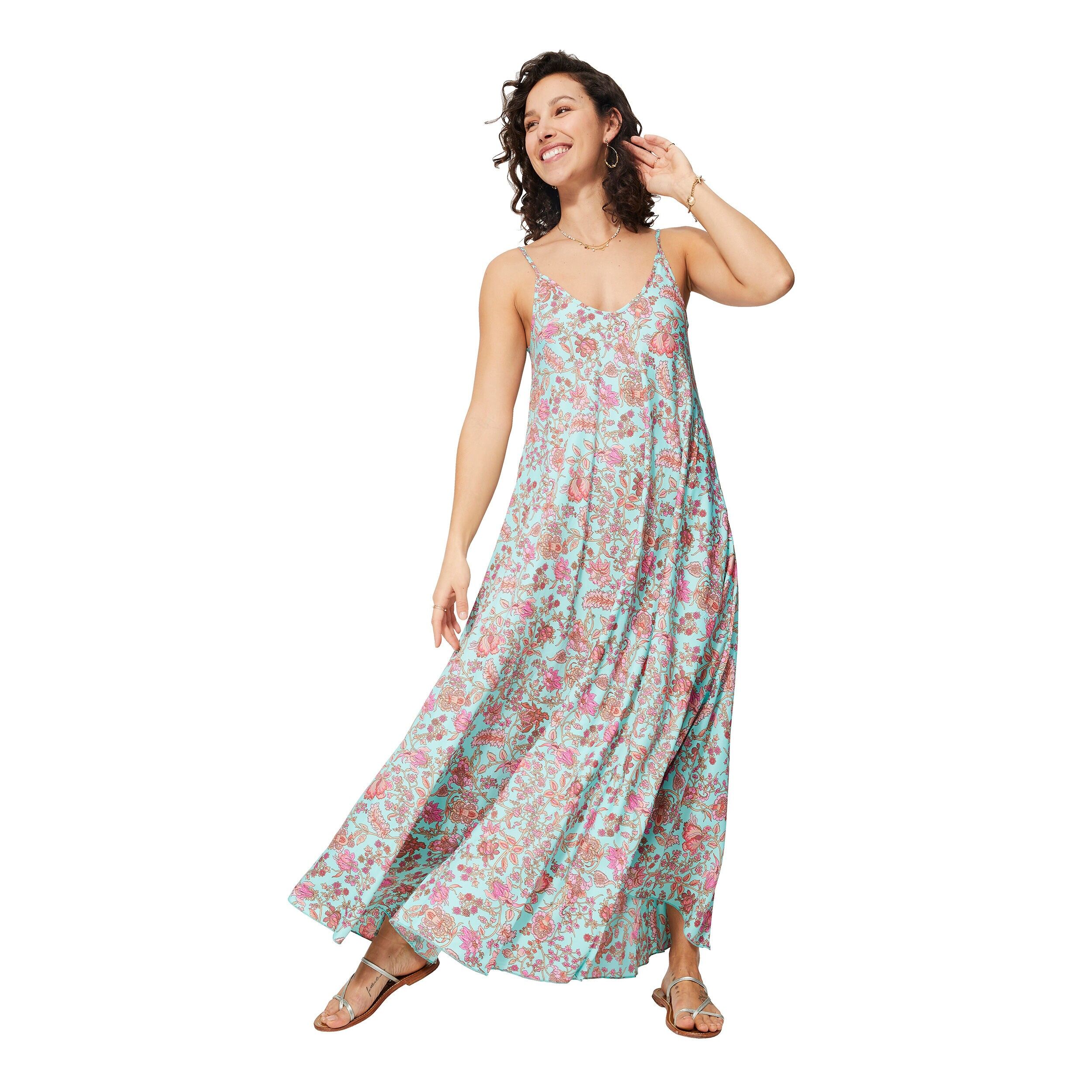 LANGES ÄRMELLOSES SOMMERKLEID MBM0003S