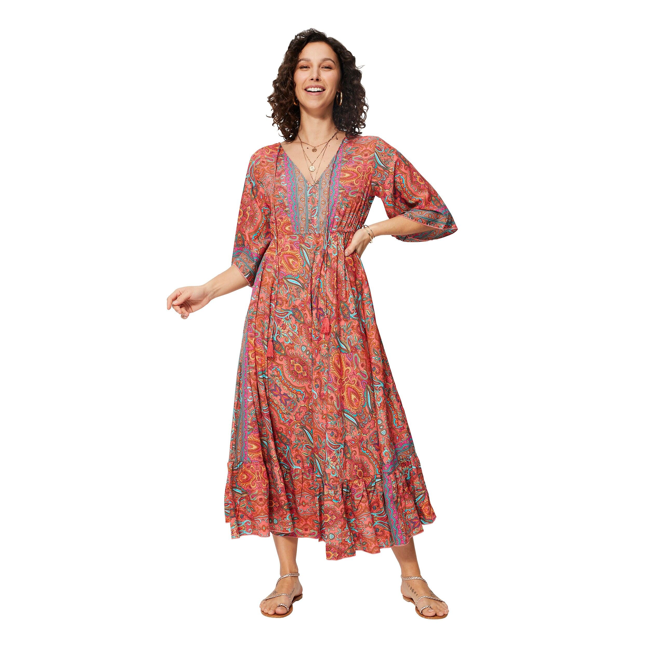 LANGES SOMMERKLEID 3/4 ÄRMEL MBM0004B