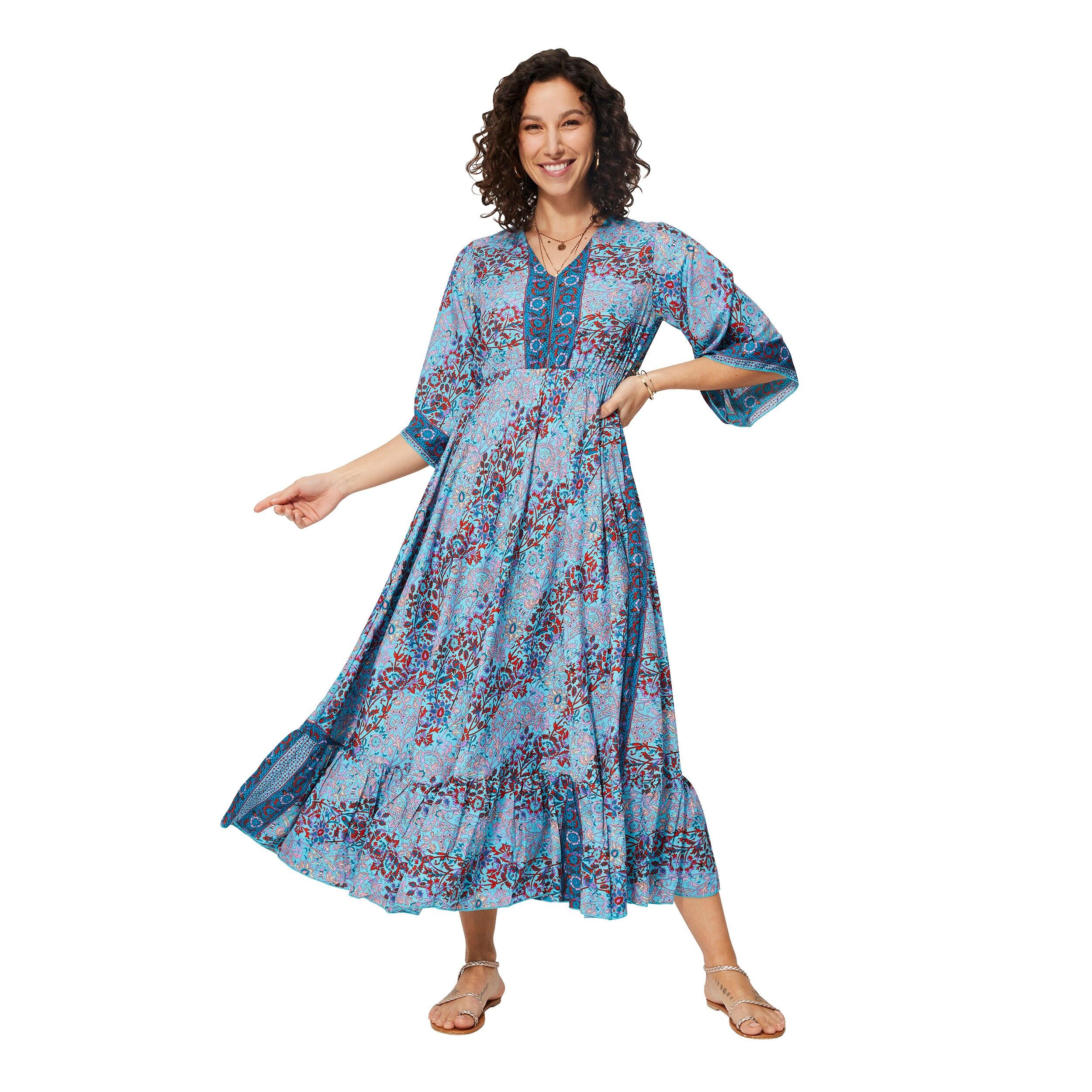 LANGES SOMMERKLEID 3/4 ÄRMEL MBM0004K