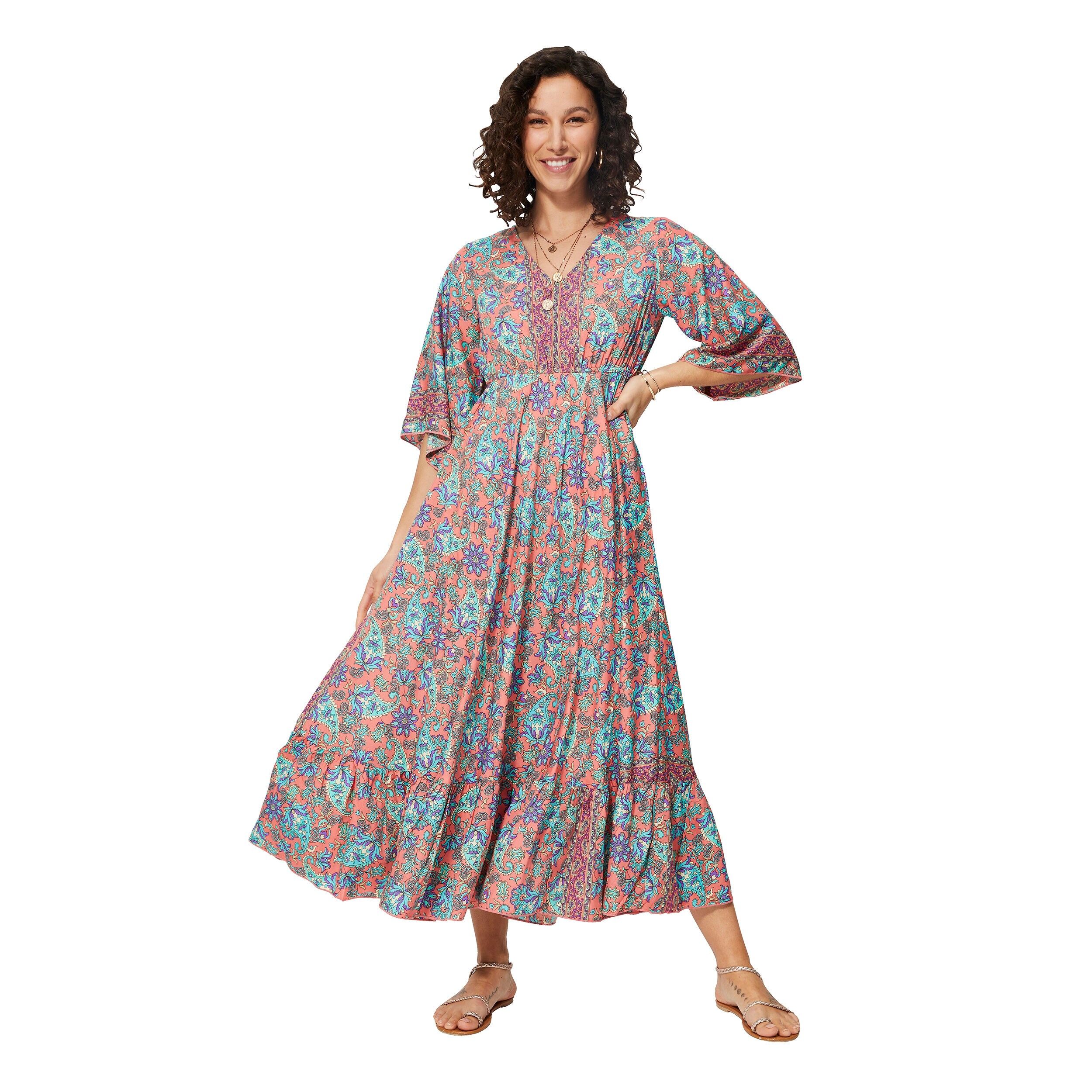 LANGES SOMMERKLEID 3/4 ÄRMEL MBM0004L