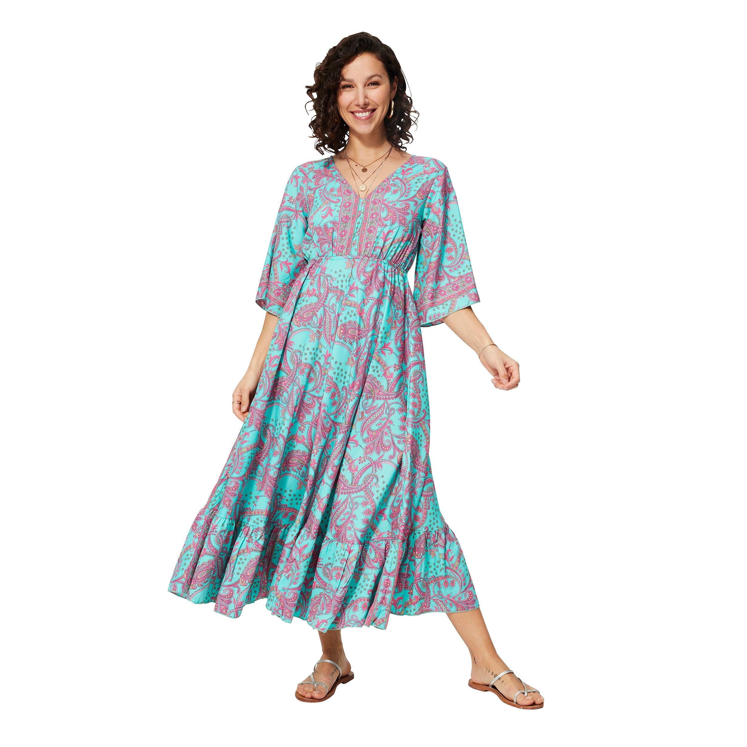 LANGES SOMMERKLEID 3/4 ÄRMEL MBM0004P