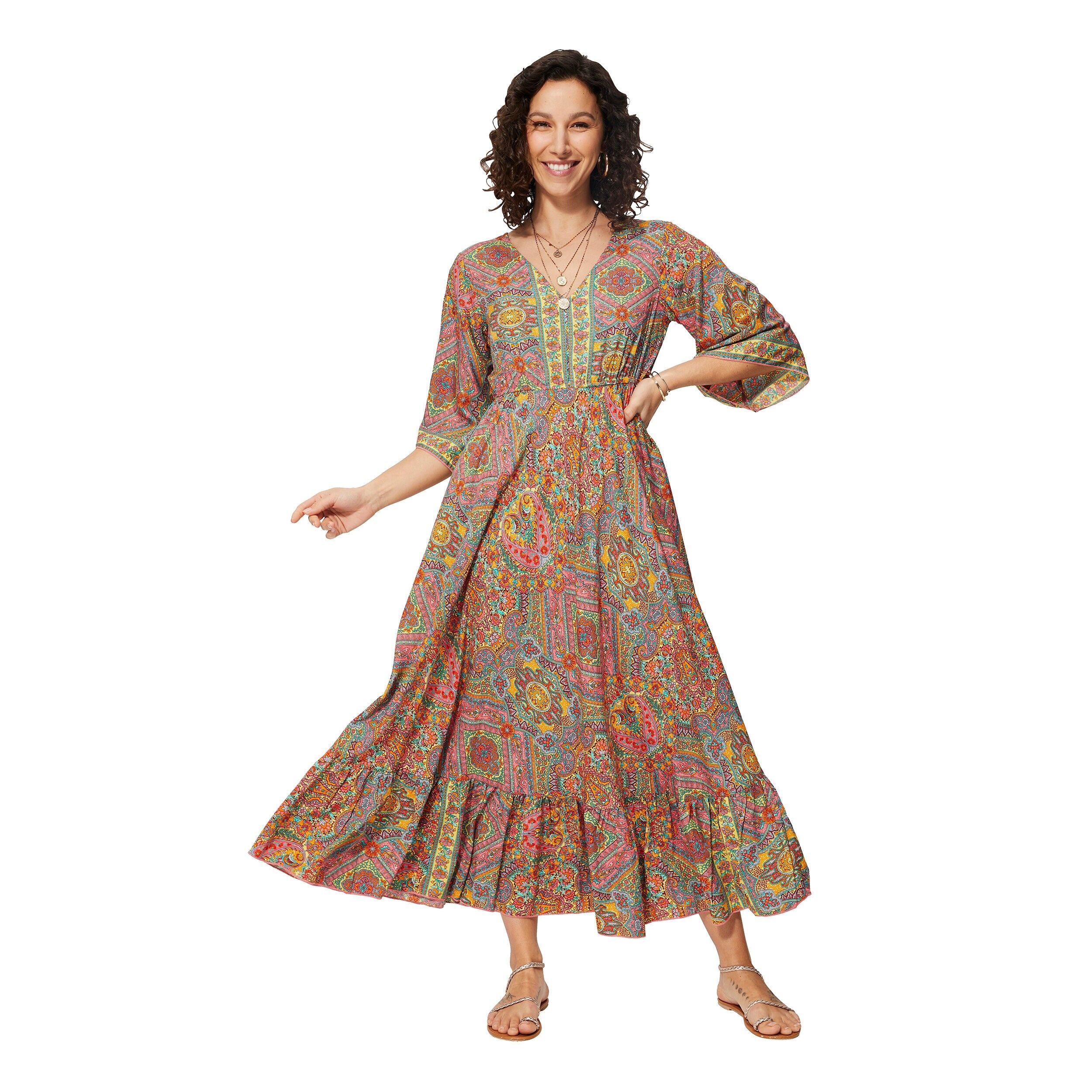 LANGES SOMMERKLEID 3/4 ÄRMEL MBM0004U