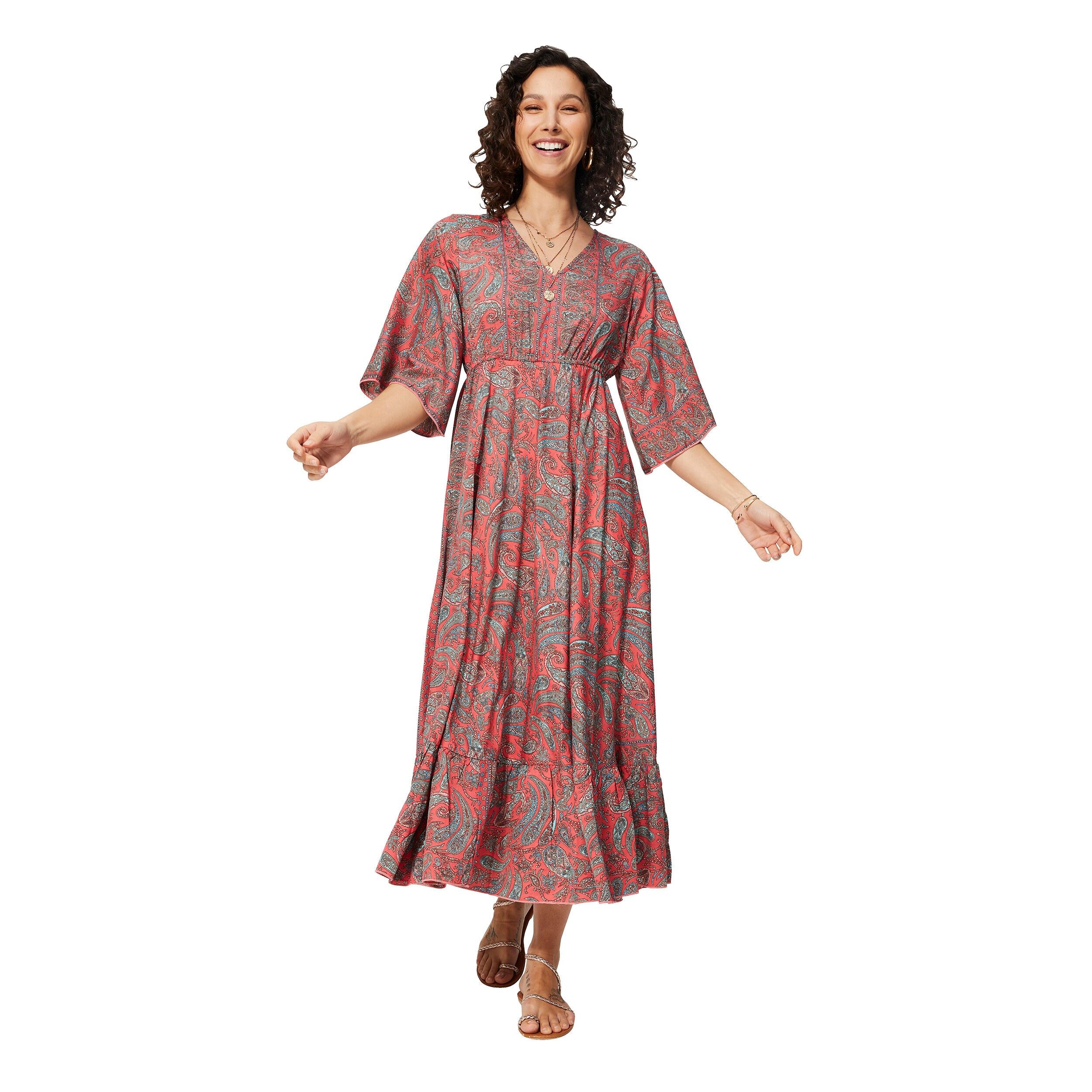 LANGES SOMMERKLEID 3/4 ÄRMEL MBM0004V