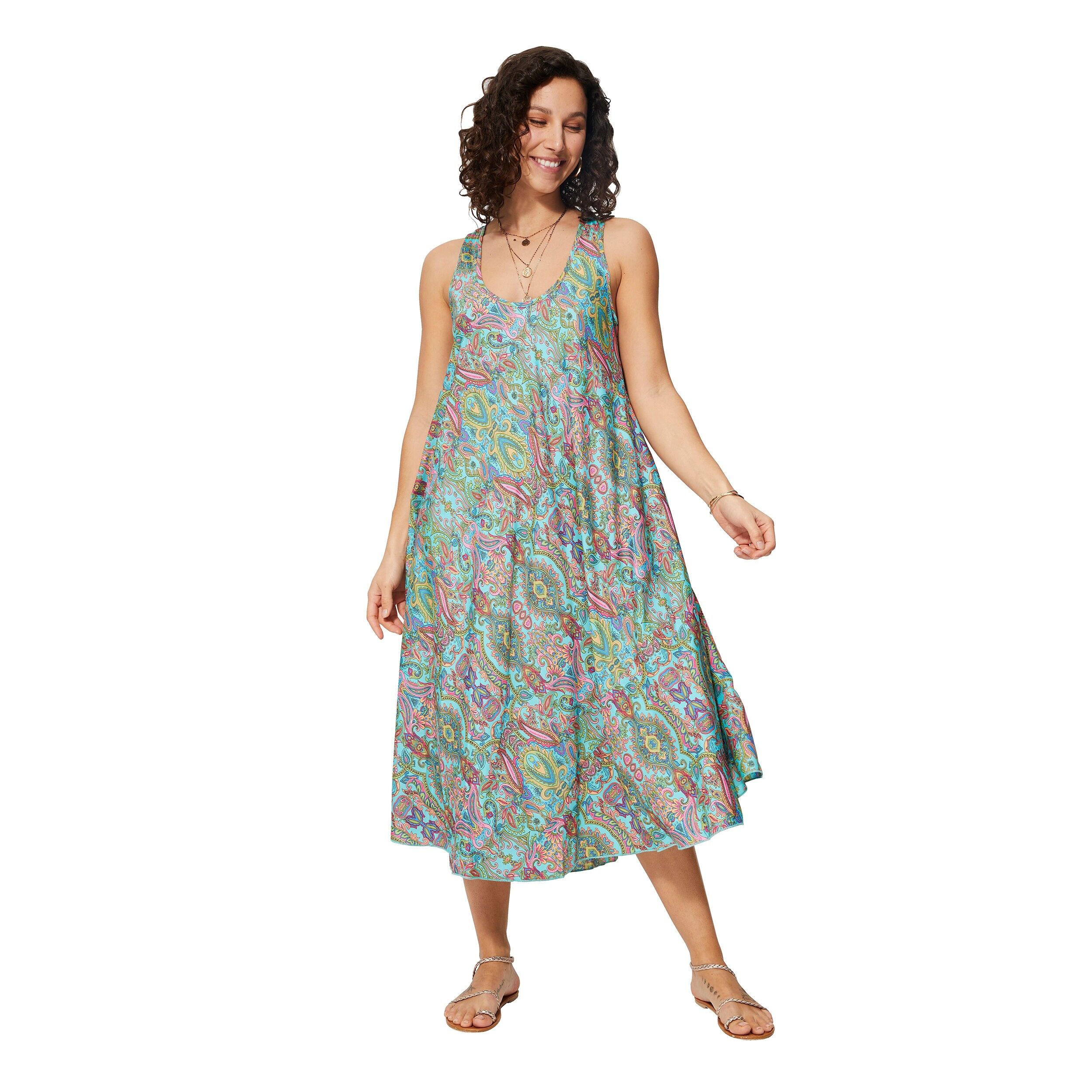 MBM0005A ÄRMELLOSES MITTELLANGES SOMMERKLEID