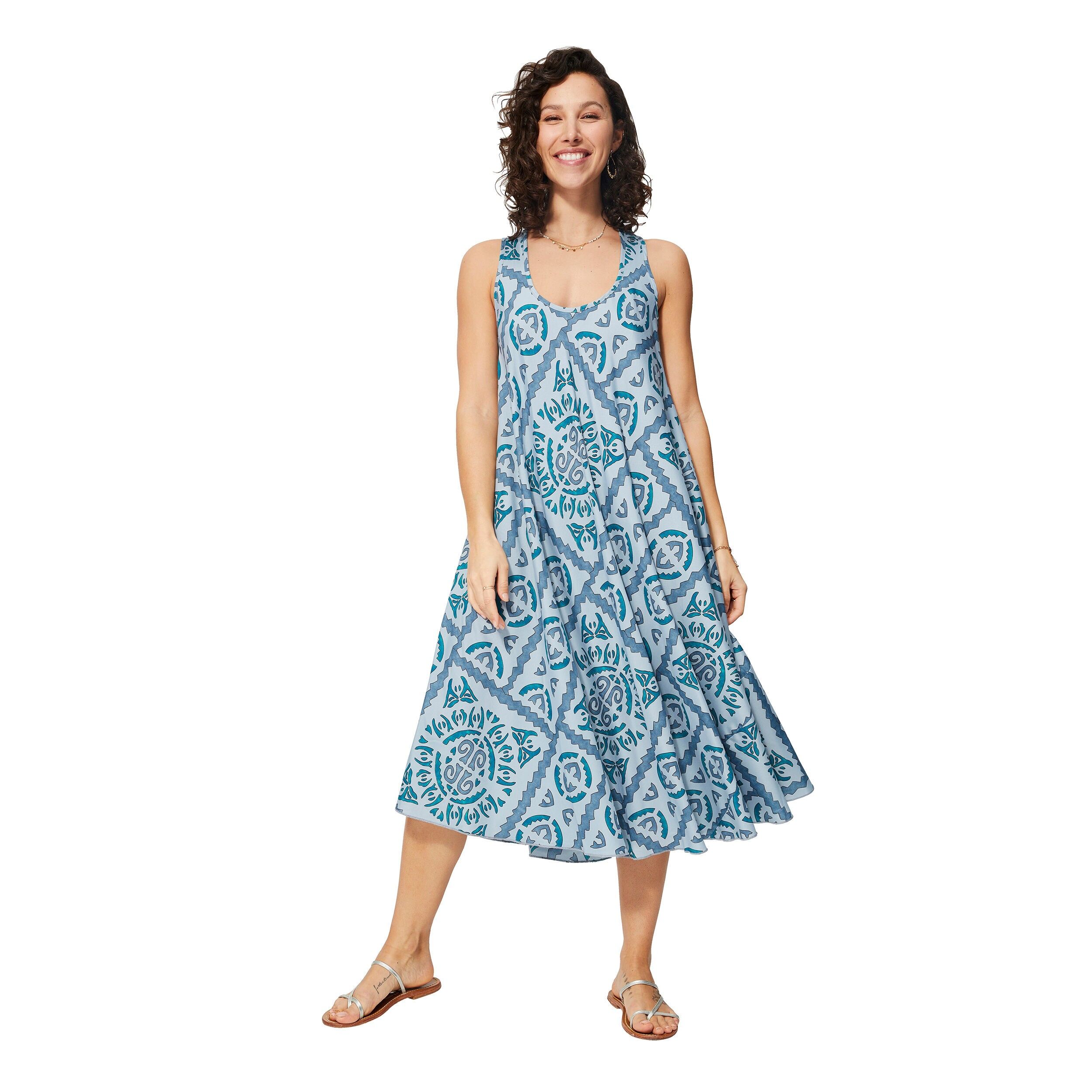 MBM0005F ÄRMELLOSES MITTELLANGES SOMMERKLEID