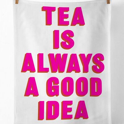 Regalo divertido: el té es una buena idea. Paño de cocina auténtico de Hackney Dave.