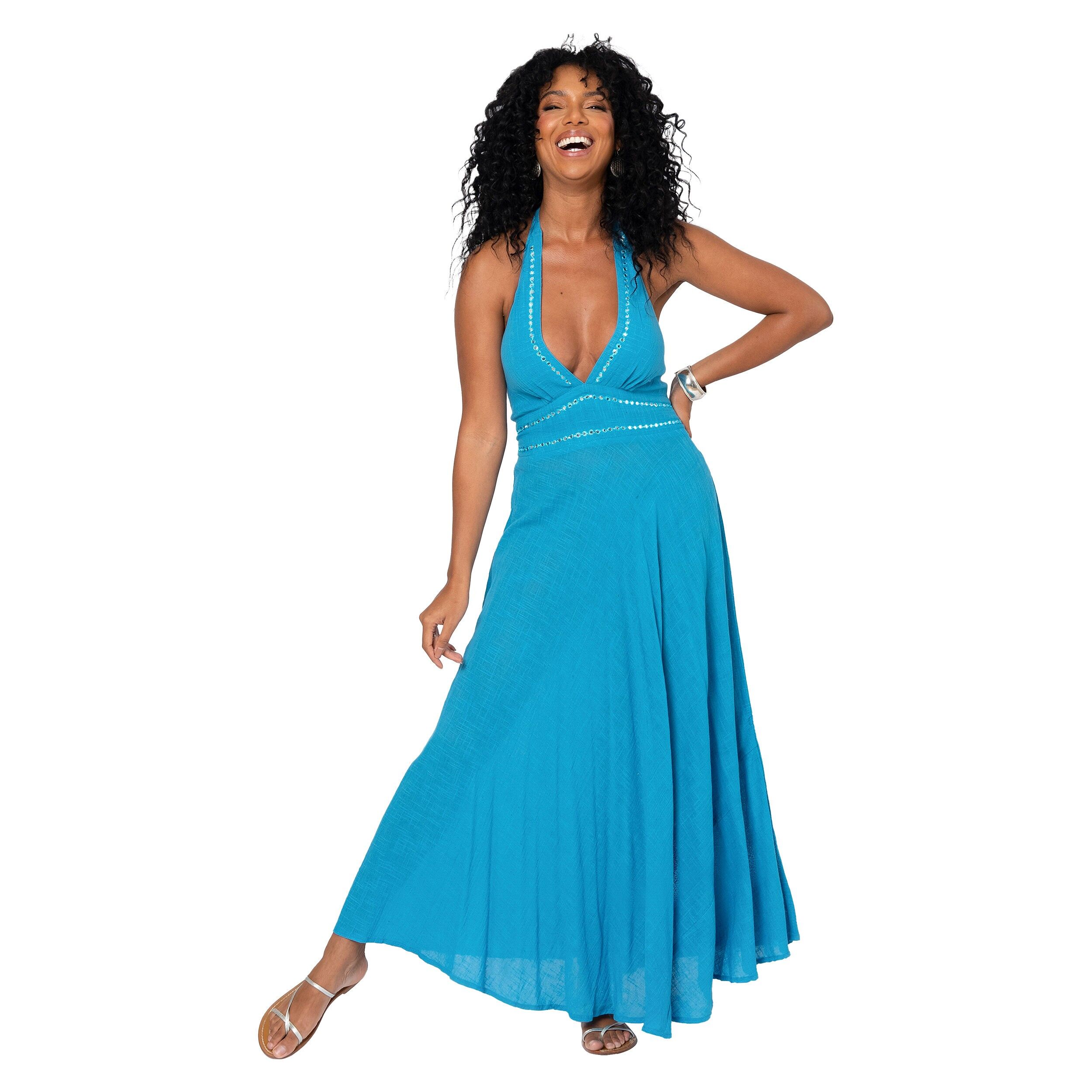 LANGES ÄRMELLOSES SOMMERKLEID MBM3002D